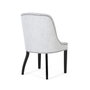GINER Y COLOMER Lot de chaises en tissu gris et pieds en bois noir